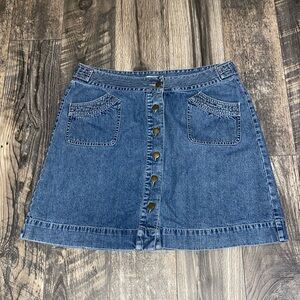 EUC Denim button down skirt